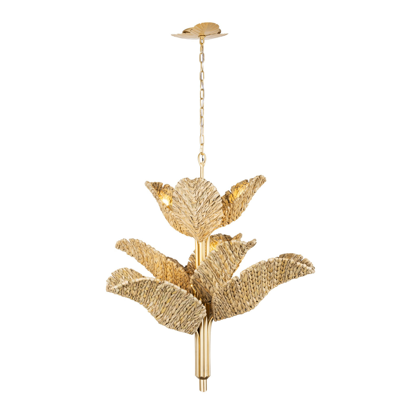 Banana Leaf 9 Light Chandelier