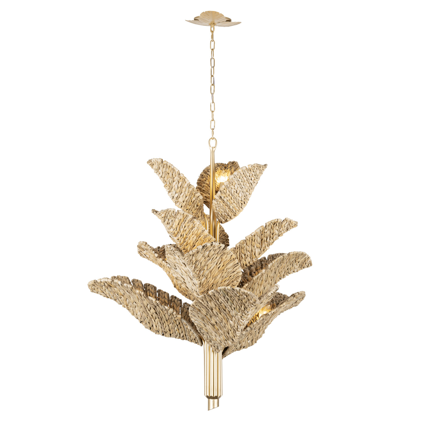 Banana Leaf 12 Light Chandelier
