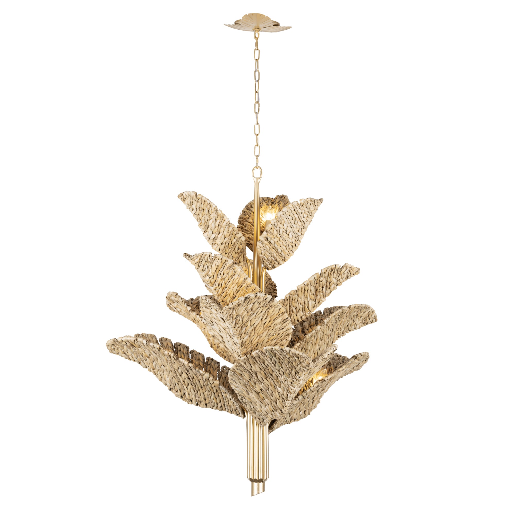 Banana Leaf 12 Light Chandelier