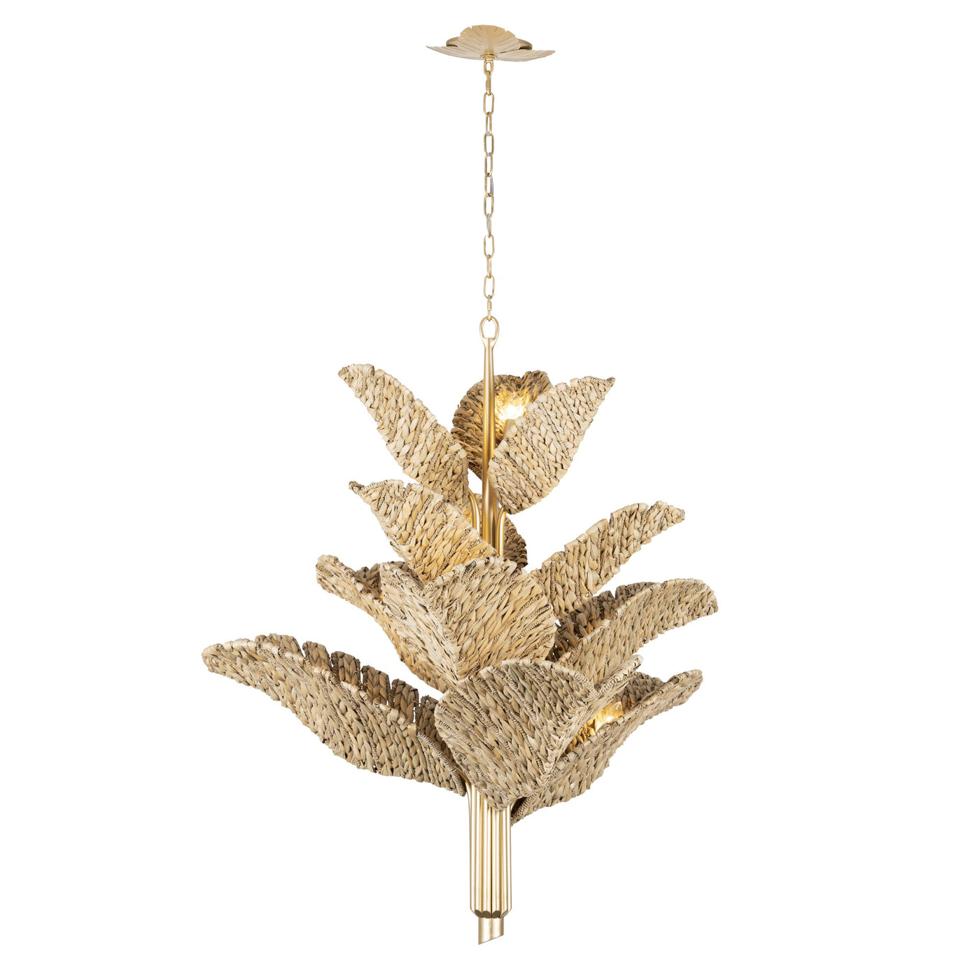 Banana Leaf 12 Light Chandelier