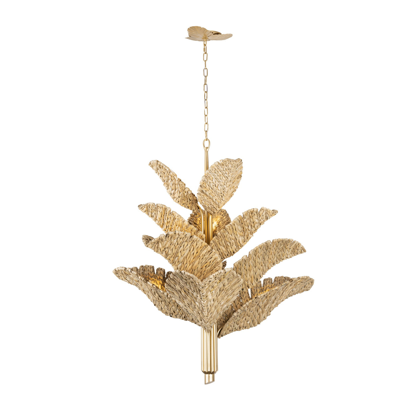 Banana Leaf 12 Light Chandelier