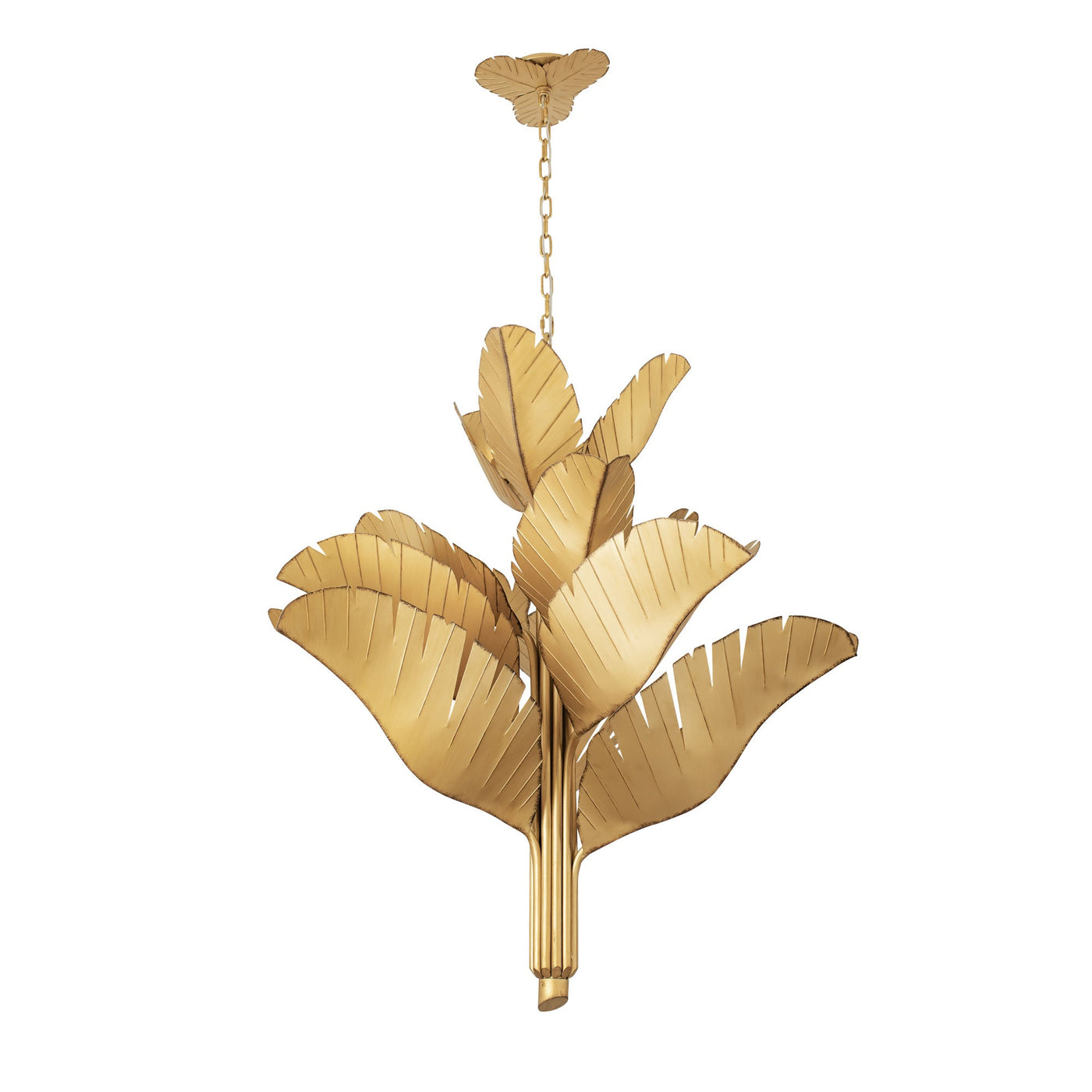 Banana Leaf 12 Light Chandelier