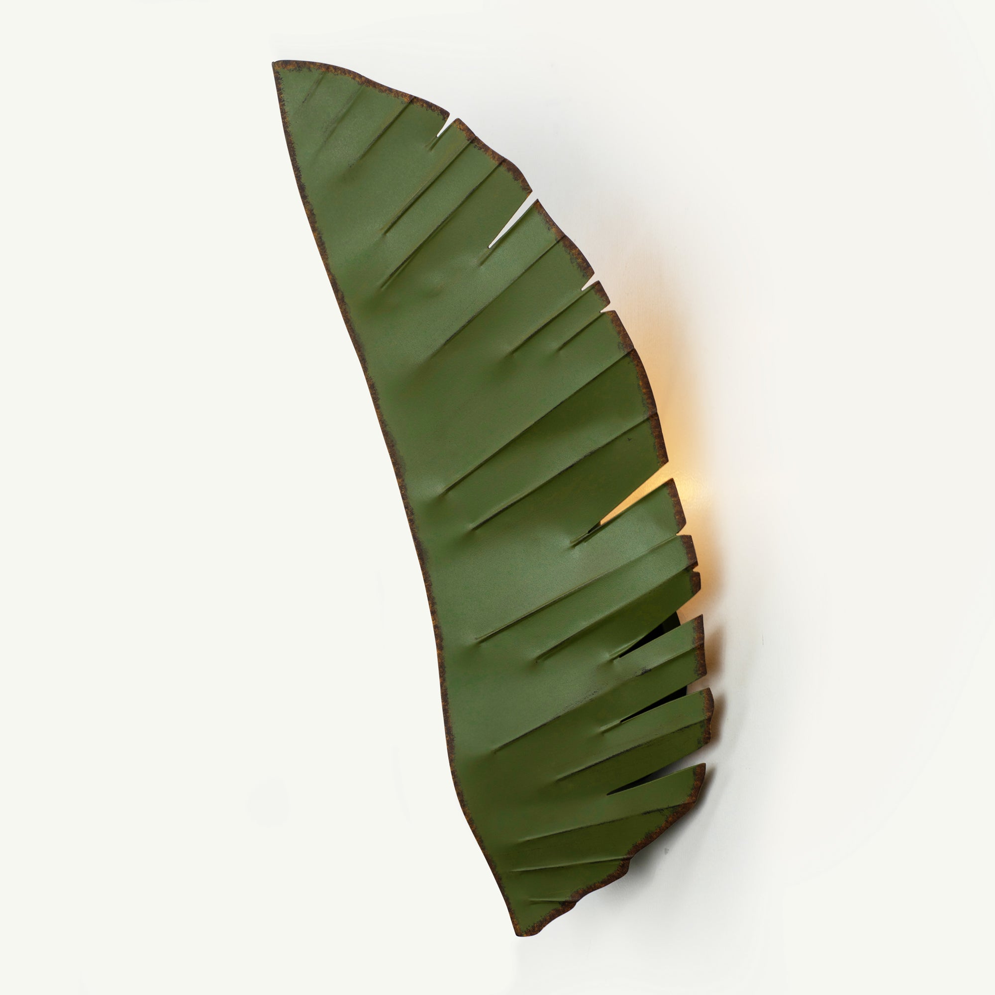 Banana Leaf 3 Light Tall Wall Sconce