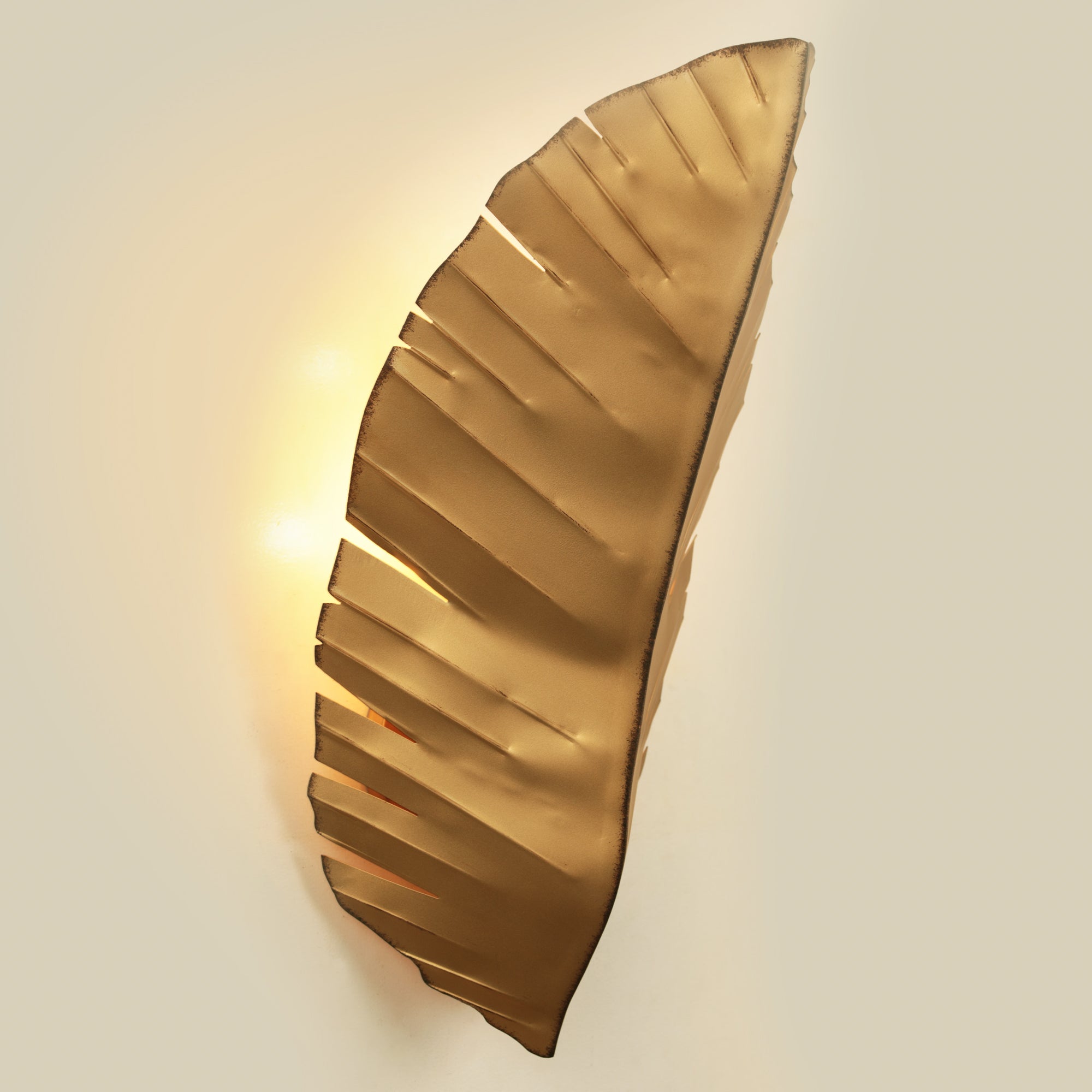 Banana Leaf 3 Light Tall Wall Sconce