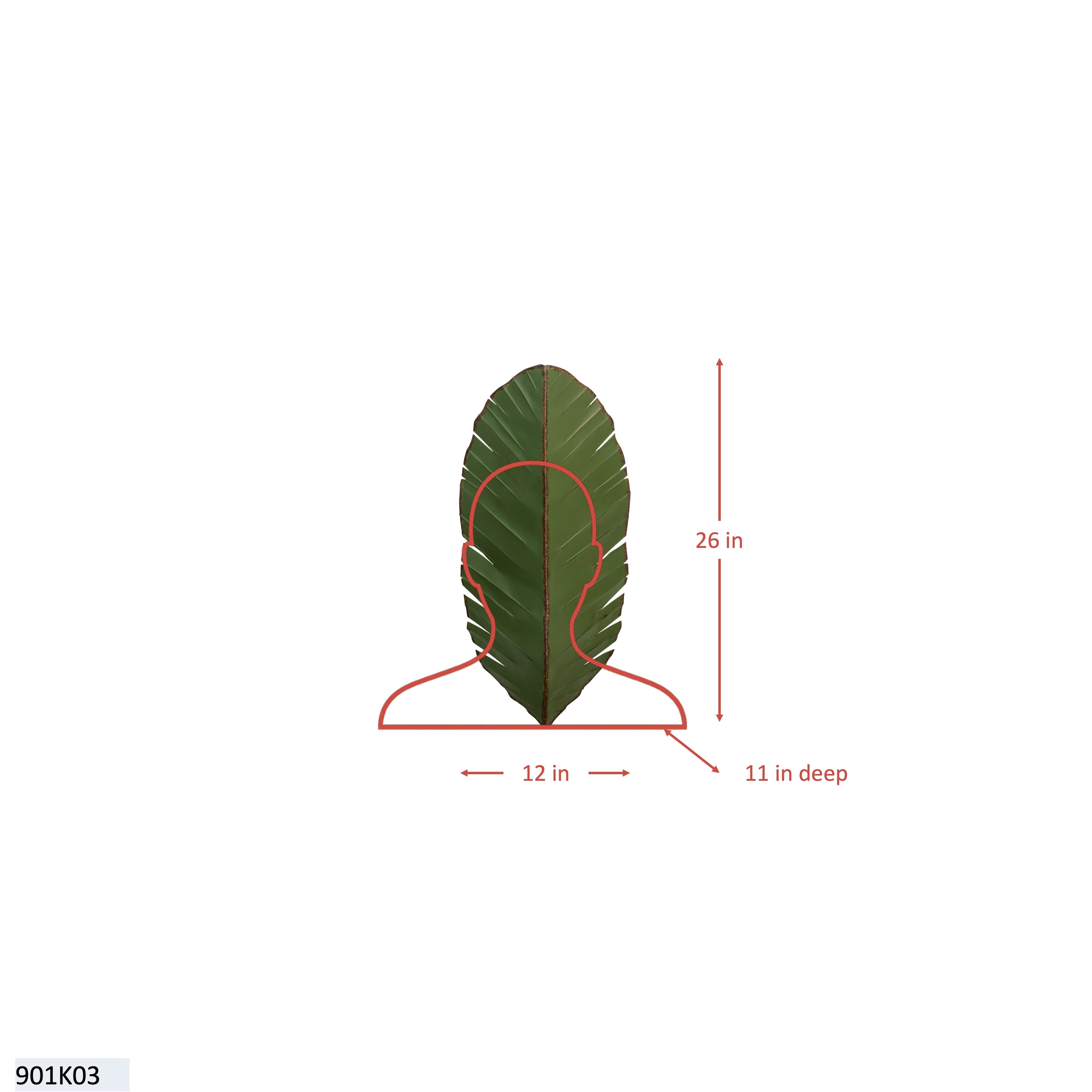 Banana Leaf 3 Light Tall Wall Sconce