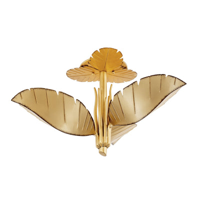 Banana Leaf 3 Light Semi-Flush
