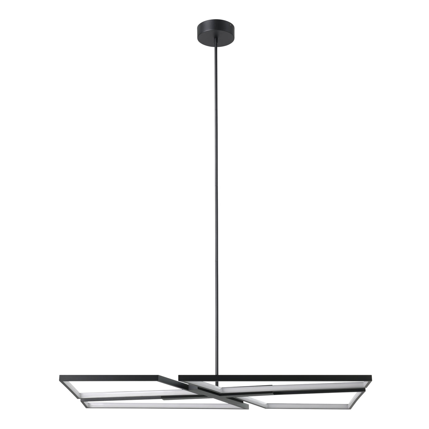 Alfie 40-inch 4-light Textured Black 3CCT LED Chandelier
