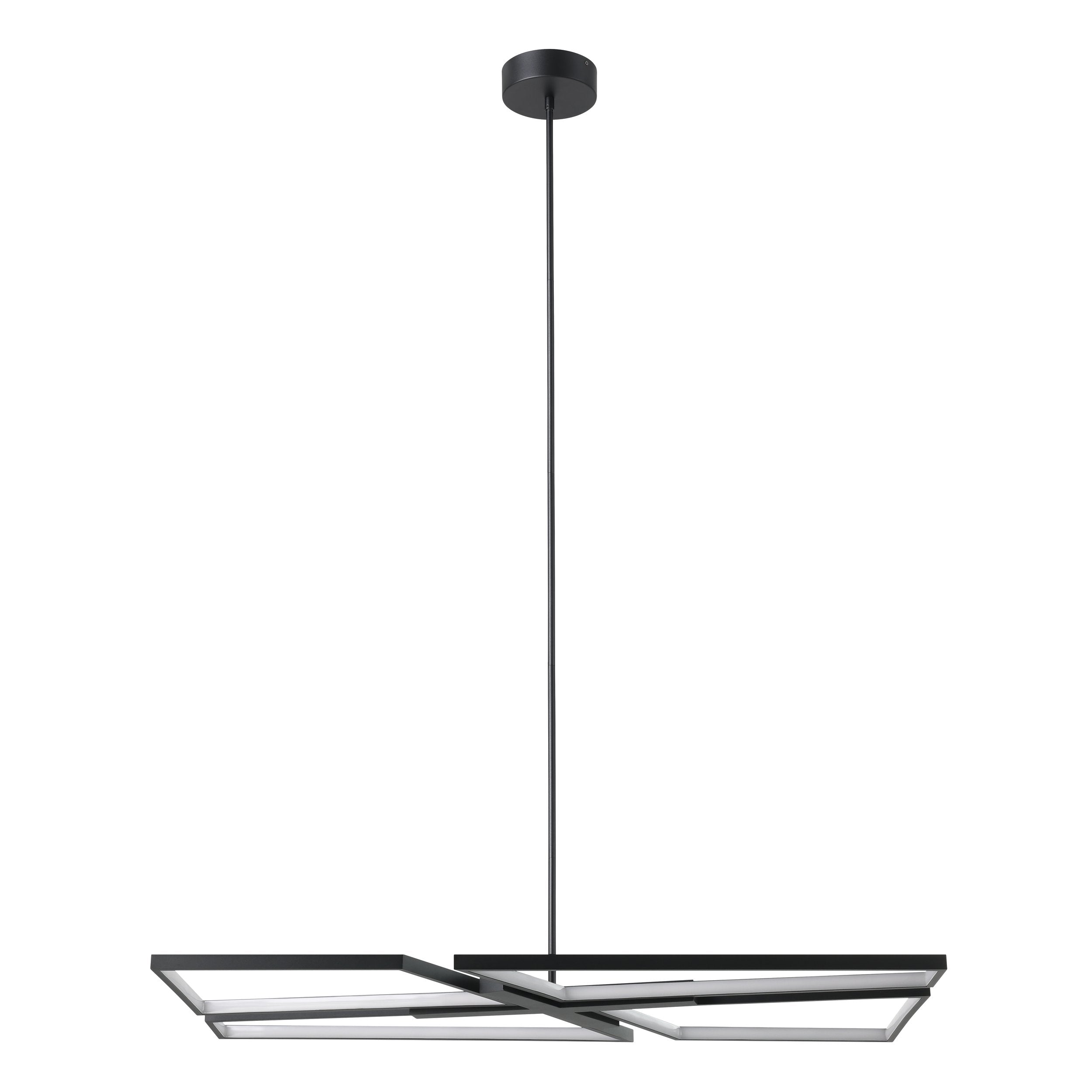 Alfie 40-inch 4-light Textured Black 3CCT LED Chandelier