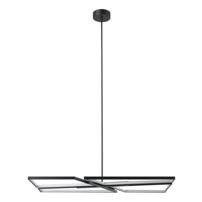 Alfie 40-inch 4-light Textured Black 3CCT LED Chandelier