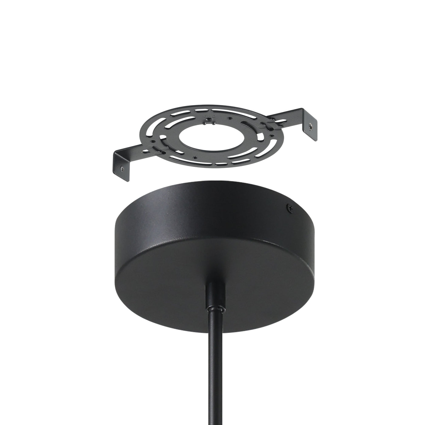 Alfie 40-inch 4-light Textured Black 3CCT LED Chandelier