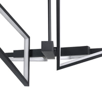 Alfie 40-inch 4-light Textured Black 3CCT LED Chandelier