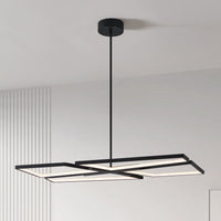 Alfie 40-inch 4-light Textured Black 3CCT LED Chandelier