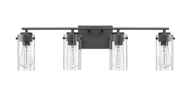 30.5'' Serena Matte Black 4 Light Bath Vanity