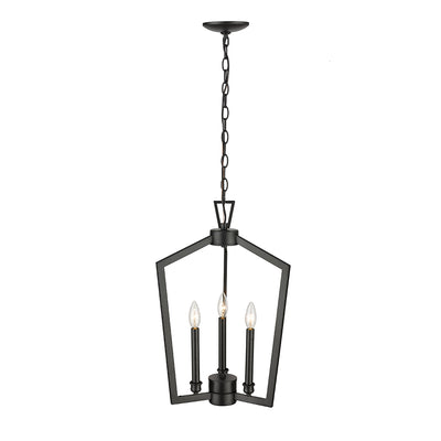 23'' Lizabeth Matte Black 3 Light Pendant
