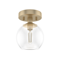 Xidane 6-inch 1-light Alturas Gold Globe Pendant with Clear Glass