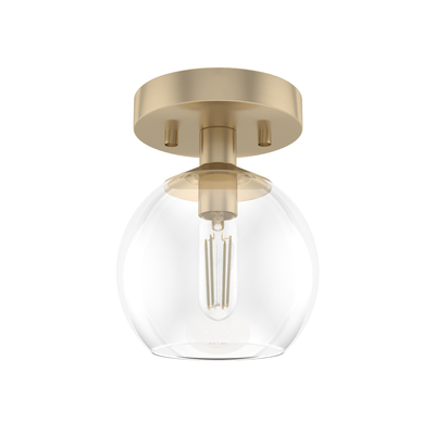 Xidane 6-inch 1-light Alturas Gold Globe Pendant with Clear Glass