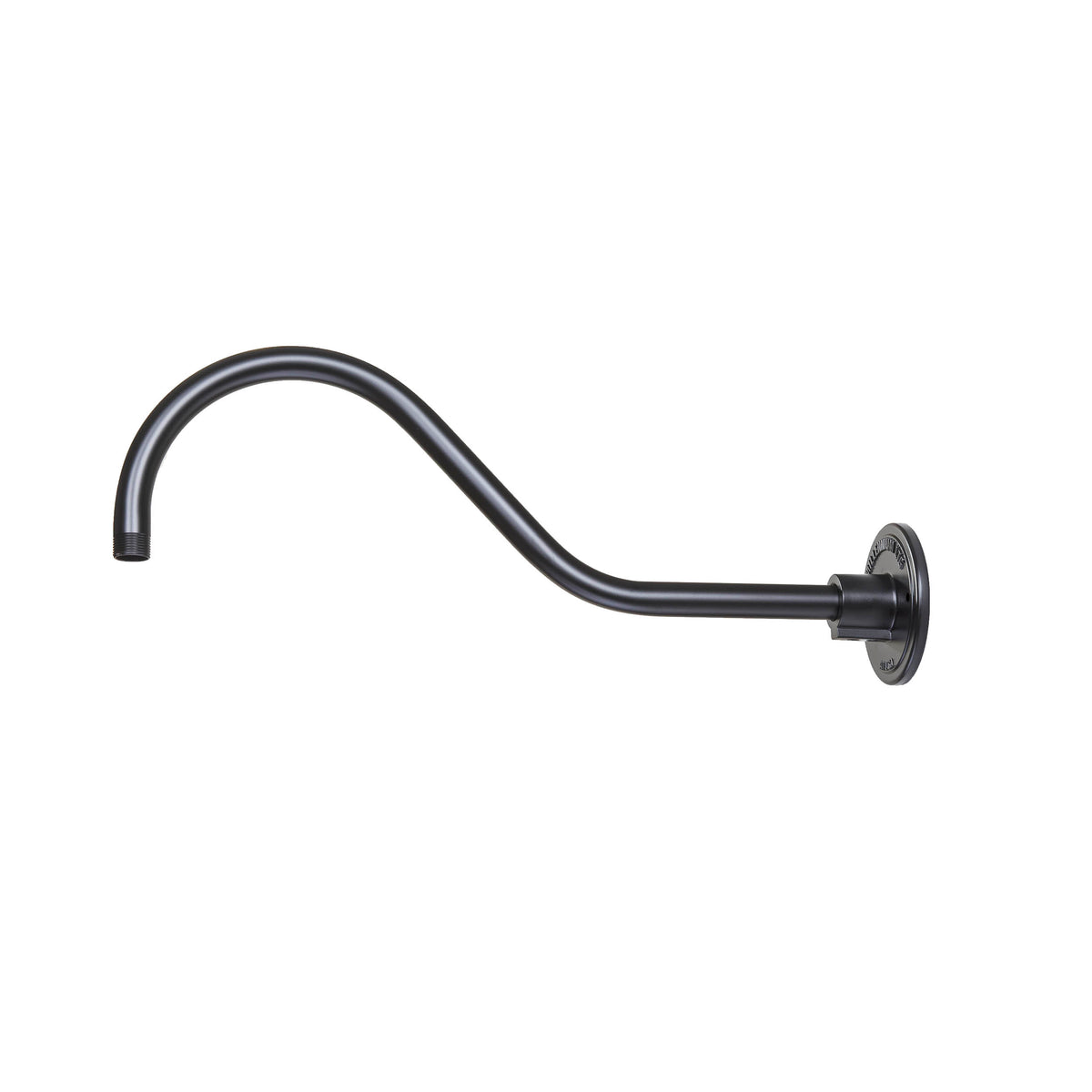 9.5-inch R Series Aluminum Satin Black Gooseneck Arm with Metal Shade