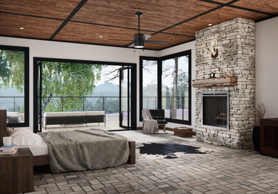 52 inch Beck Matte Black Ceiling Fan with LED Light Kit and Pull Chain
