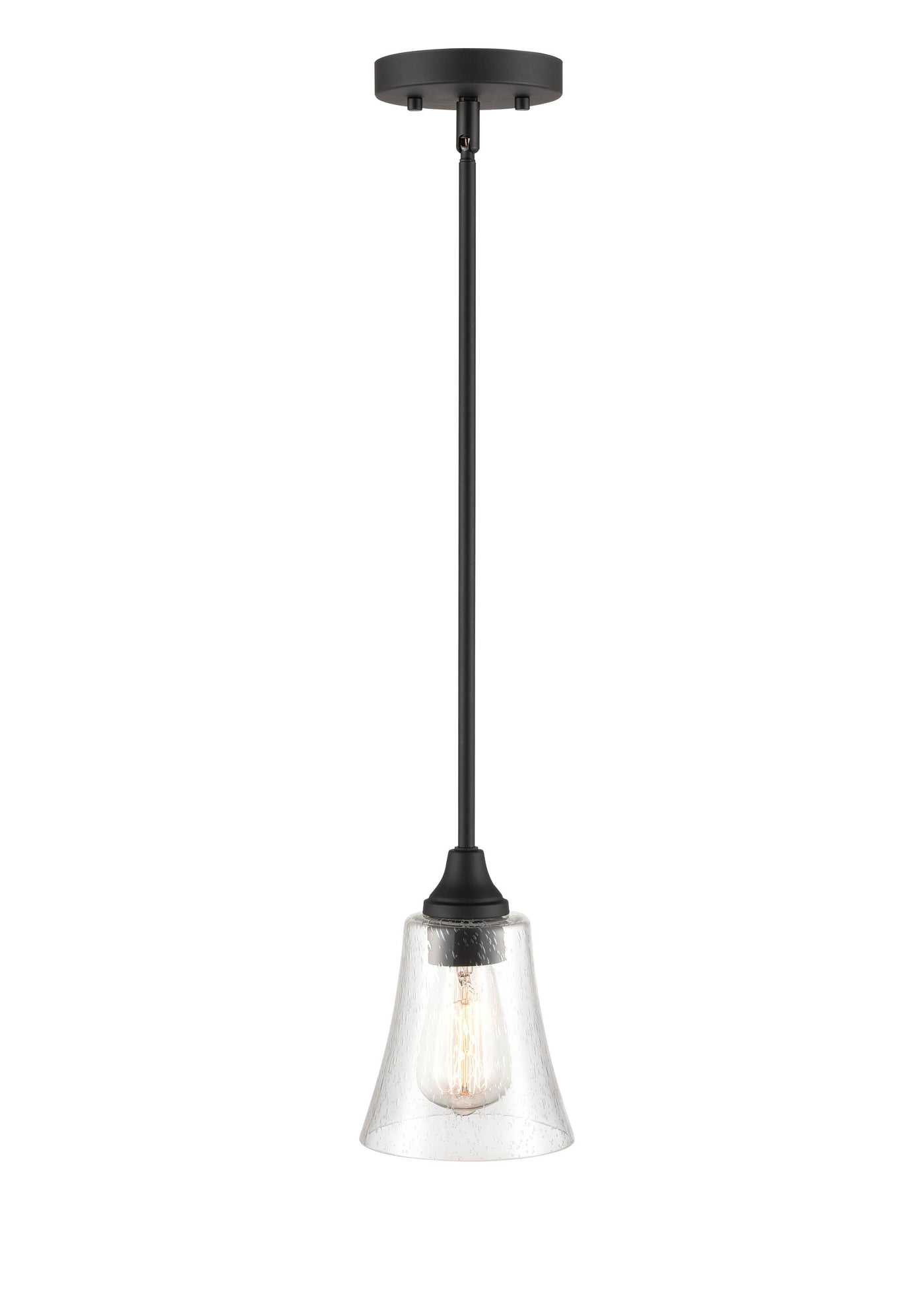 6'' Caily Matte Black 1 Light Pendant