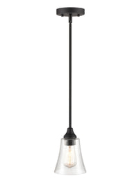 6'' Caily Matte Black 1 Light Pendant