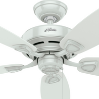 48 inch Sea Wind White Damp Rated Ceiling Fan and Pull Chain