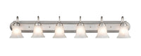 48'' Compana Satin Nickel 6 Light Bath Vanity