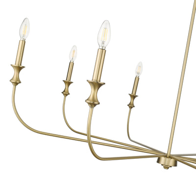 31.75'' Savanne Vintage Brass 8 Light Chandelier