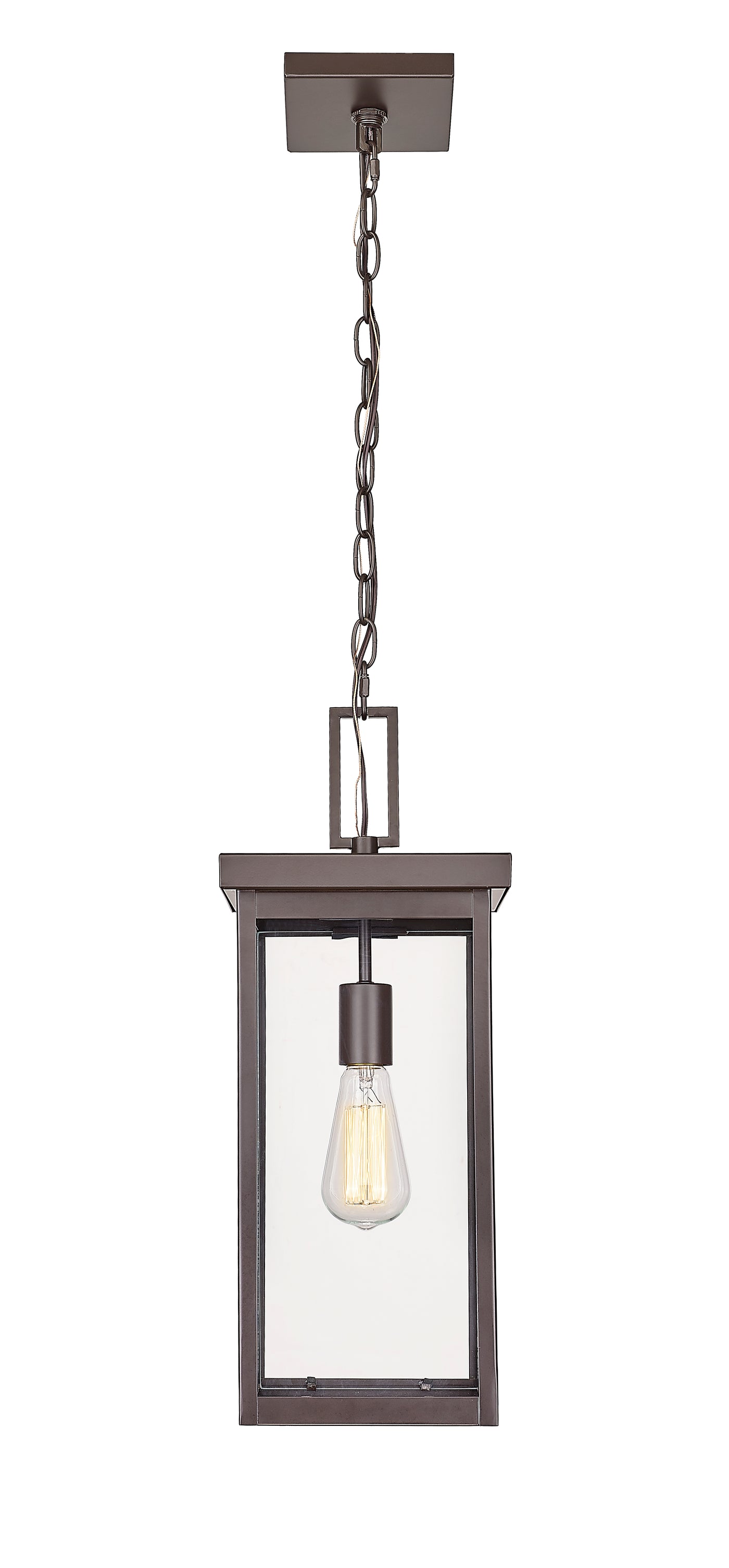 20'' Barkeley Powder Coated Bronze 1 Light Hanging Lantern