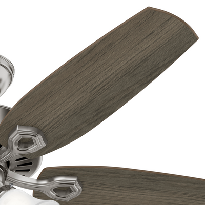 52 inch Builder Brushed Nickel Ceiling Fan with LED Light Kit