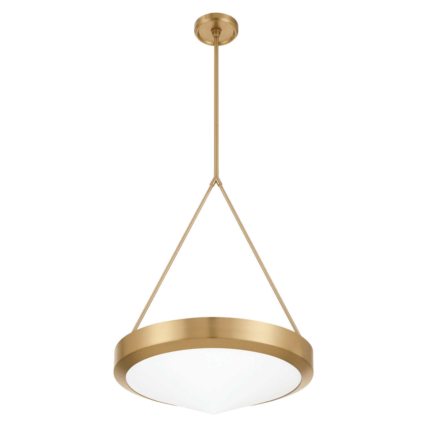 Agate 20-inch 4-light Champagne Gold Pendant Light with Opal Glass Shade