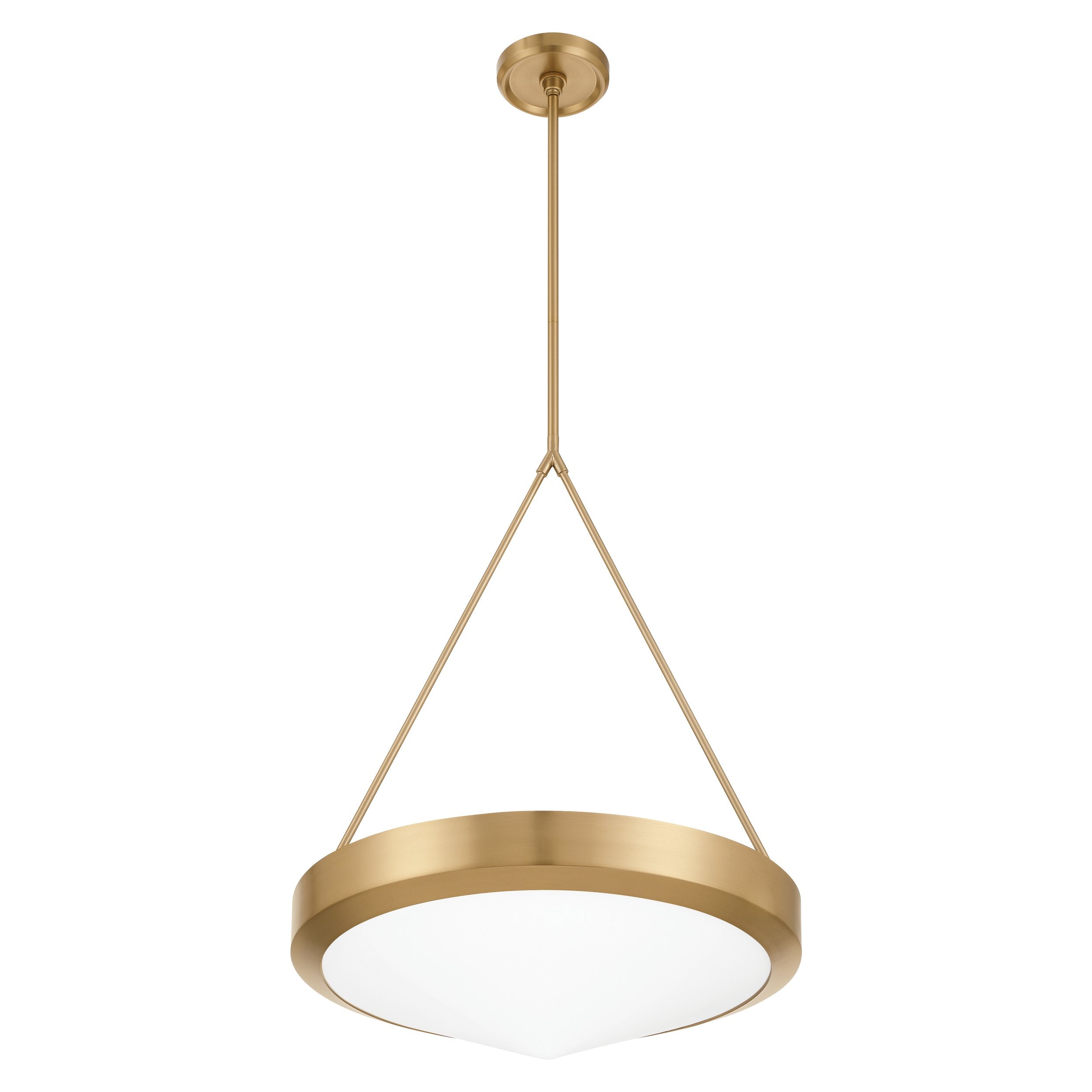 Agate 20-inch 4-light Champagne Gold Pendant Light with Opal Glass Shade