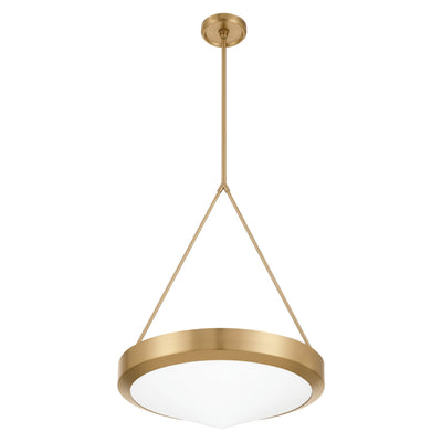 Agate 20-inch 4-light Champagne Gold Pendant Light with Opal Glass Shade
