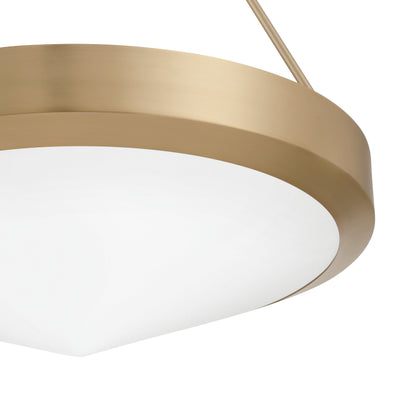 Agate 20-inch 4-light Champagne Gold Pendant Light with Opal Glass Shade