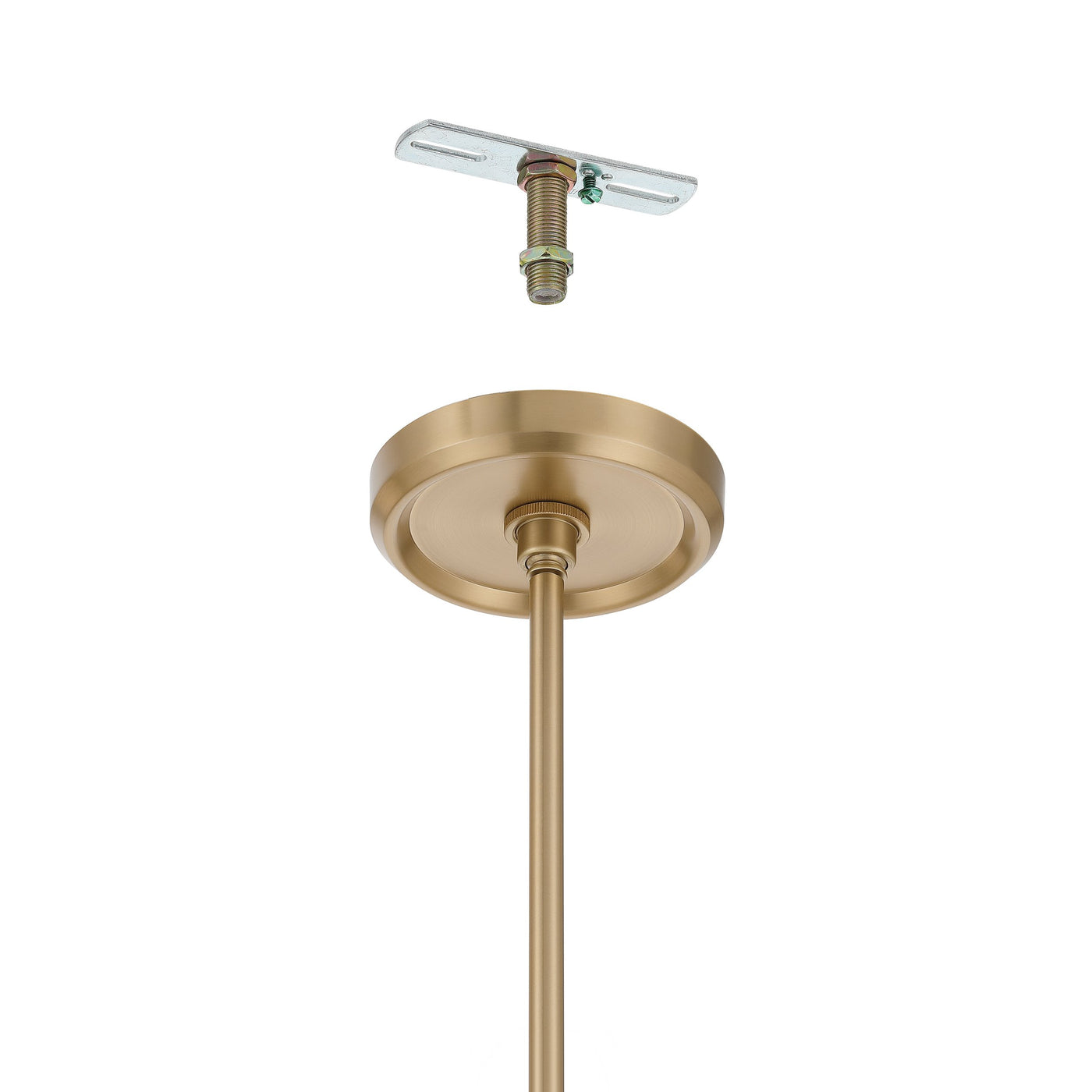 Agate 20-inch 4-light Champagne Gold Pendant Light with Opal Glass Shade