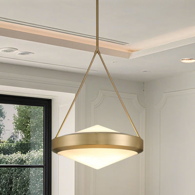 Agate 20-inch 4-light Champagne Gold Pendant Light with Opal Glass Shade