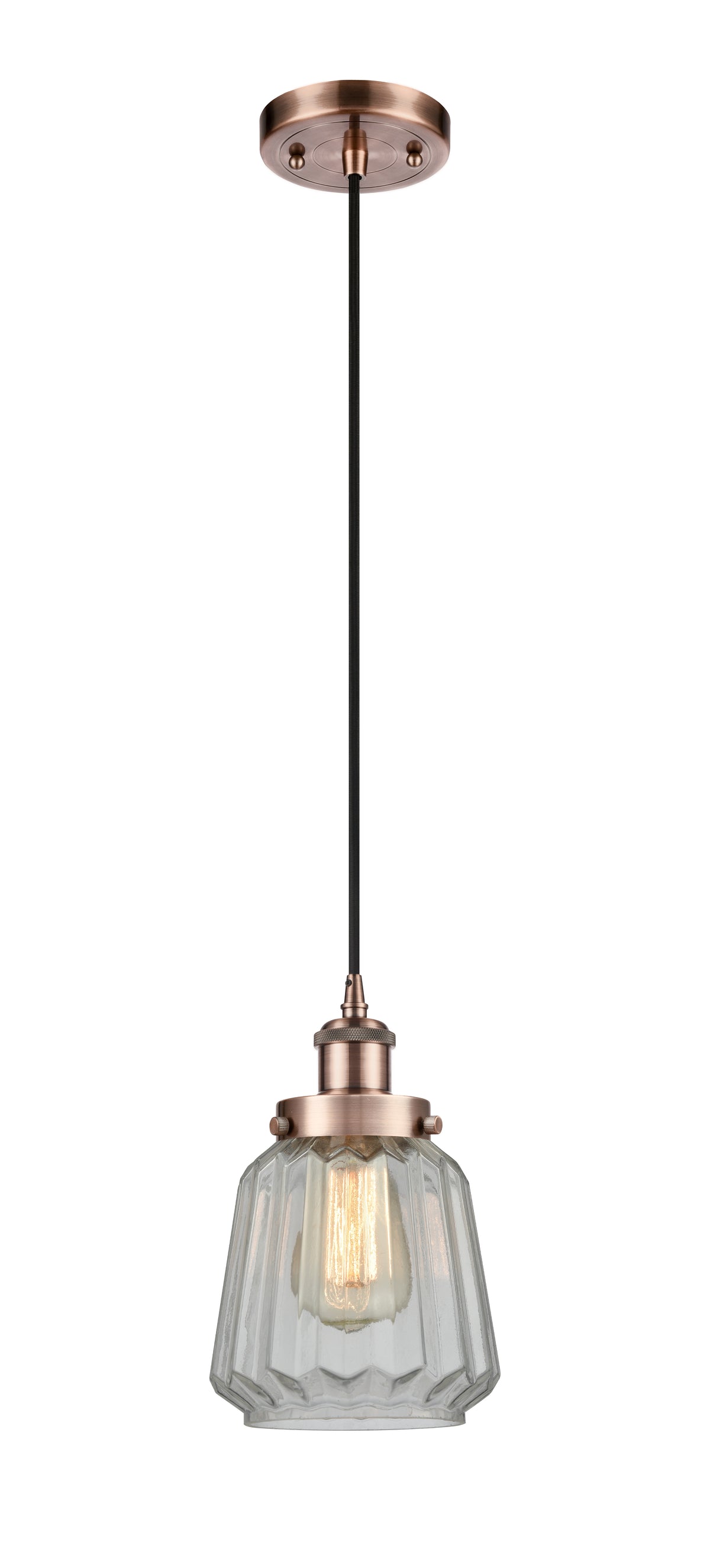 Chatham 6-Inch 1-Light Cord-Hung Mini Pendant