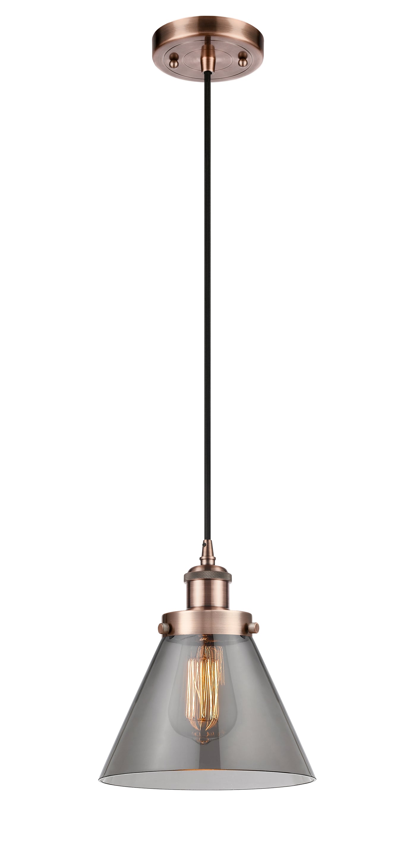 Ballston Urban Mini Pendant 8 Inch Copper