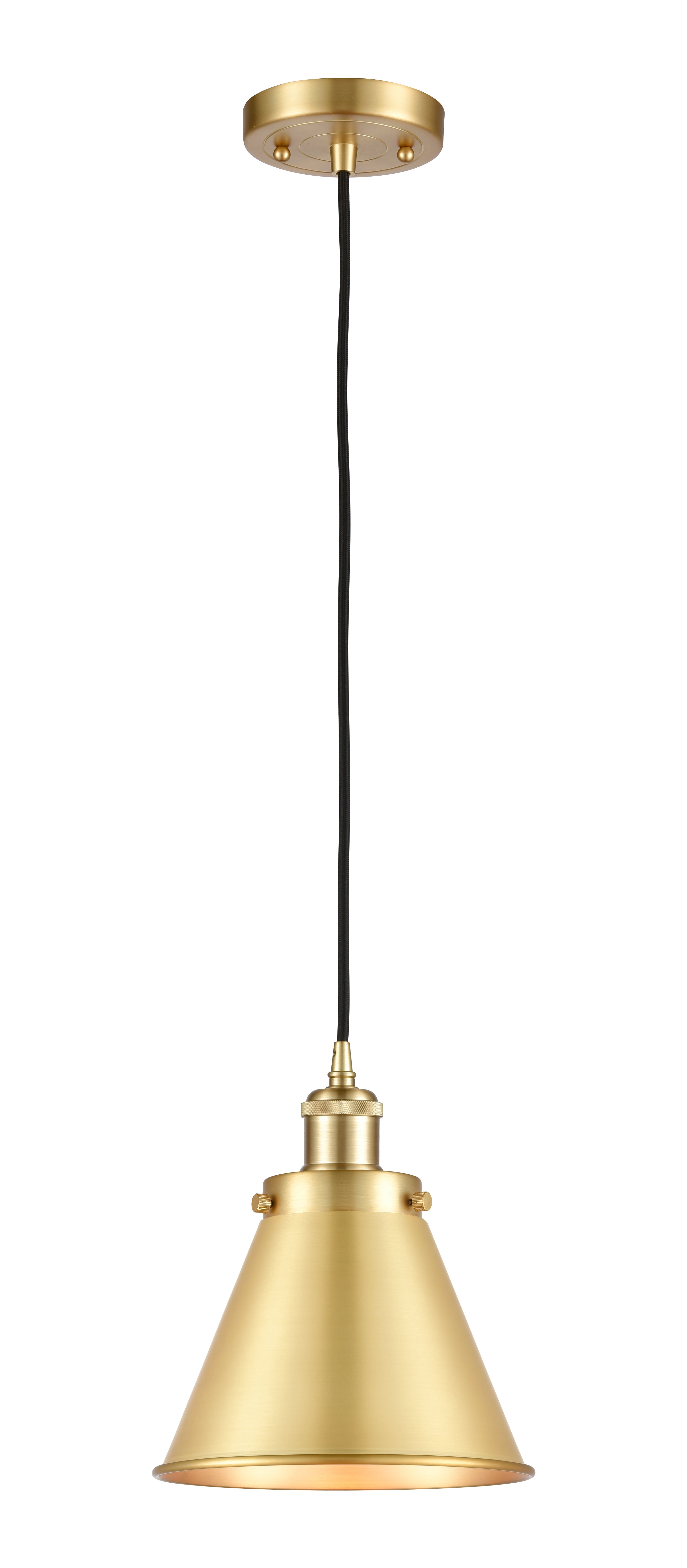 Ballston Urban Mini Pendant Black Antique Brass