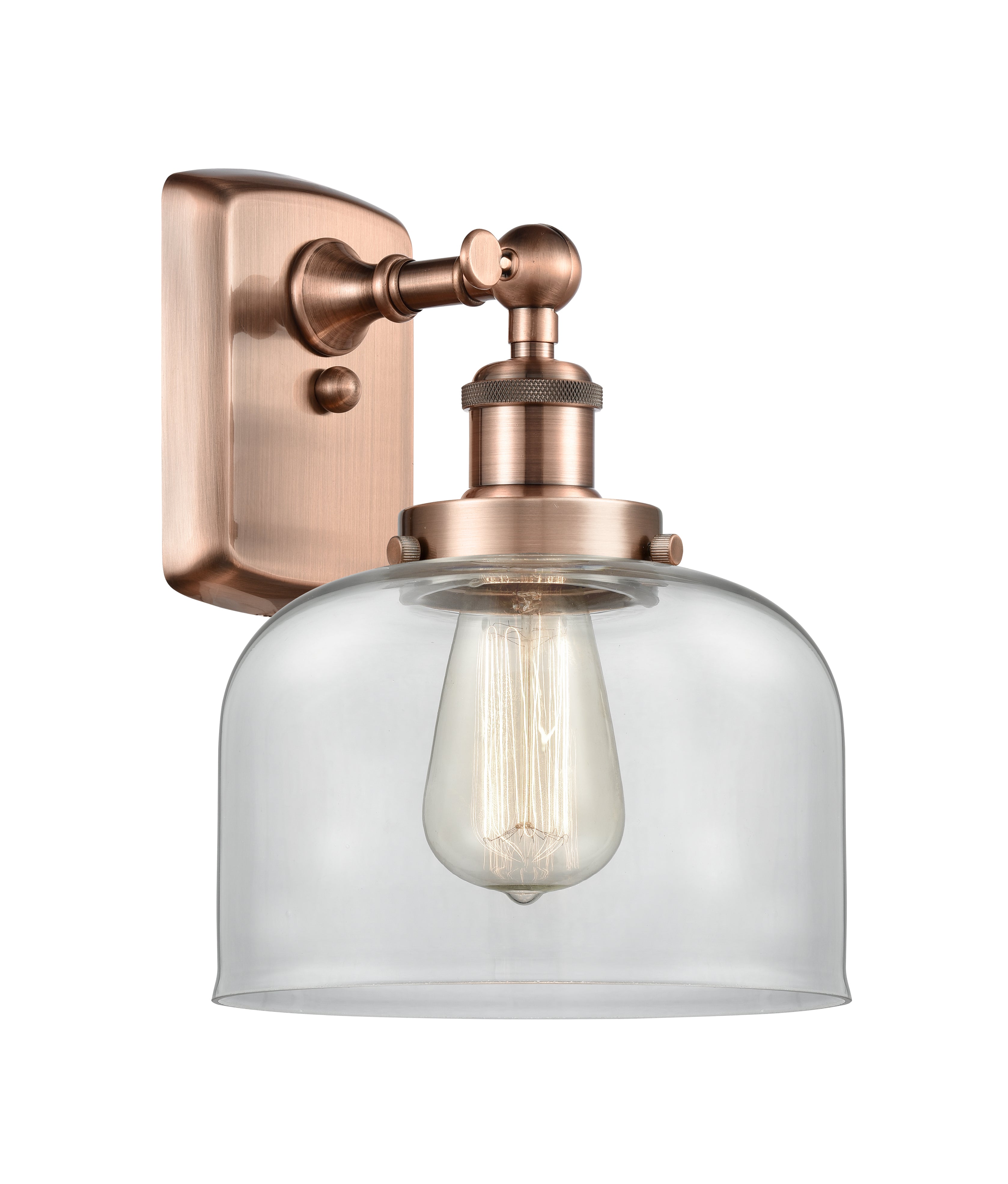 Ballston Urban Sconce Cast Brass Glass