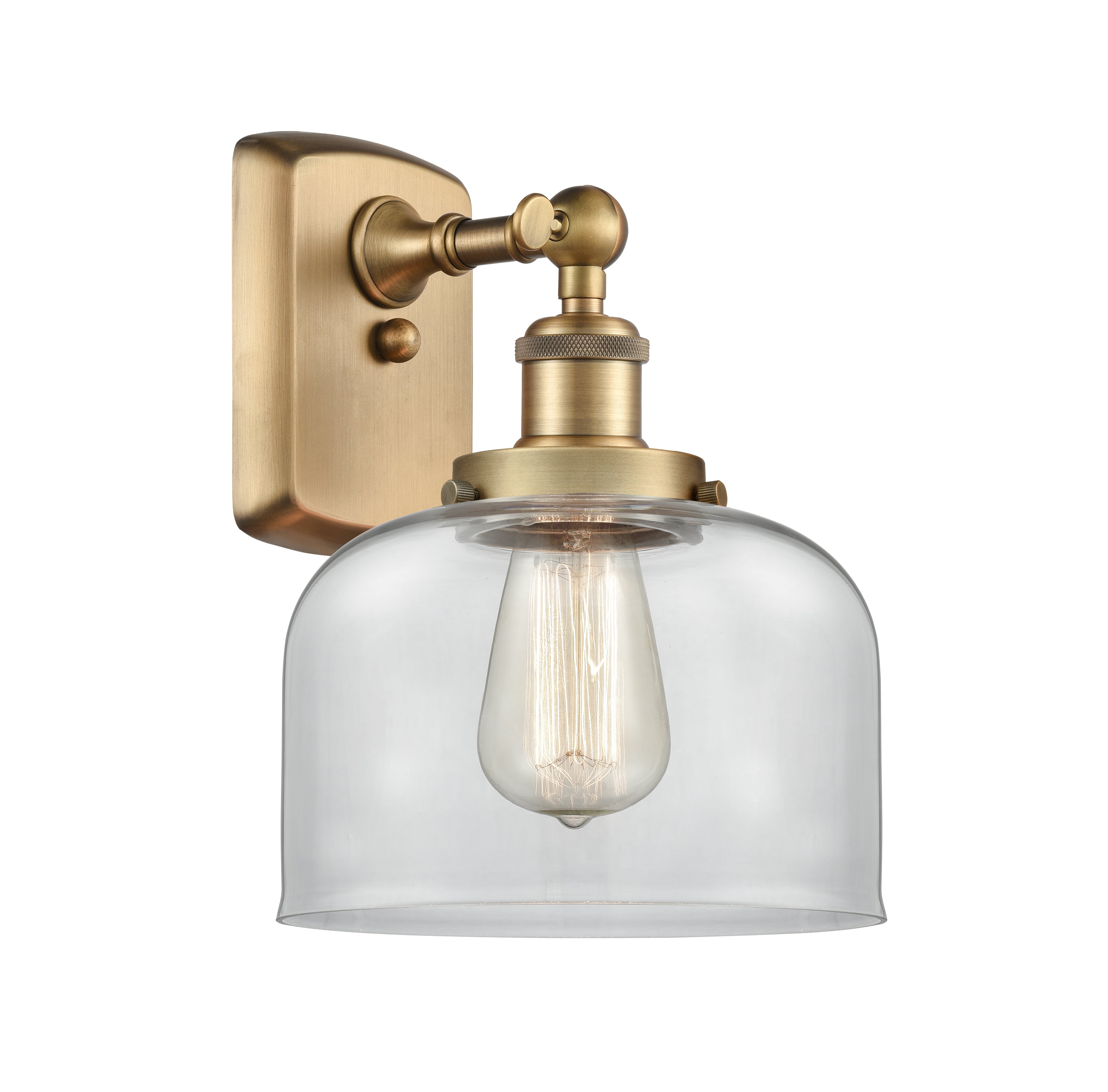 Ballston Urban Sconce Cast Brass Glass