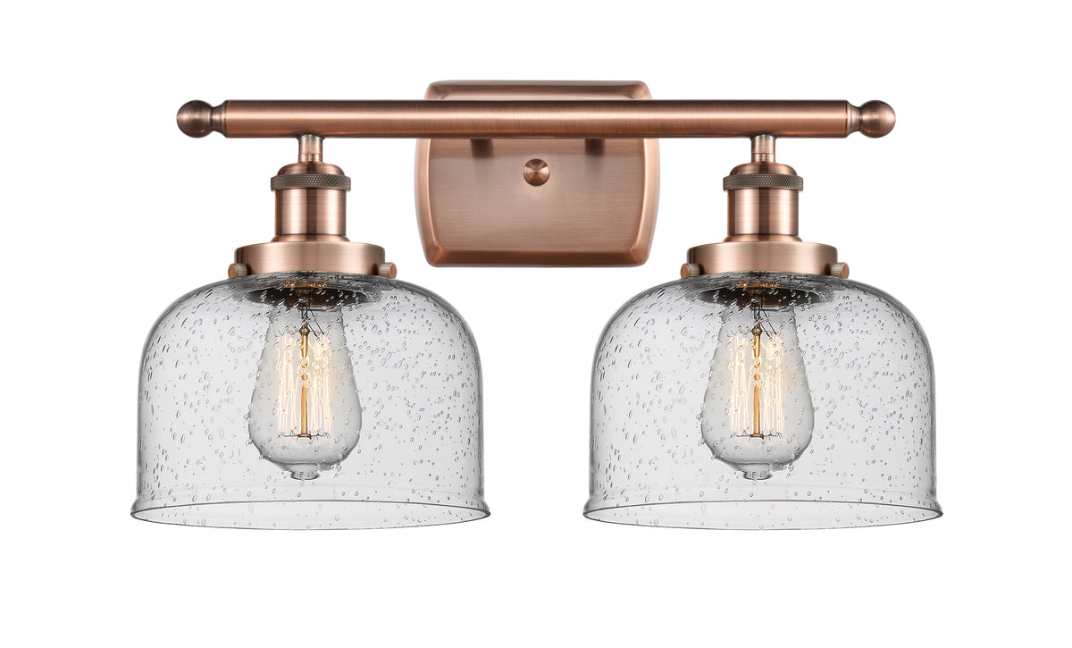 Bell 18-Inch 2-Light Bath Vanity Light 11-Inch High 10-Inch Extension Dimmable