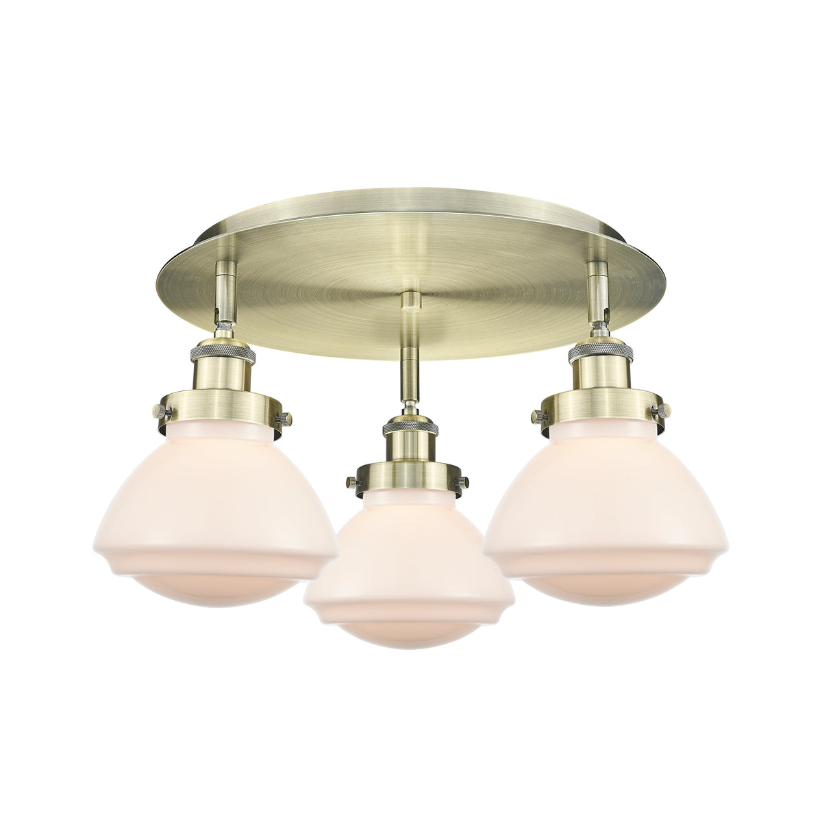 Olean 19-Inch 3-Light Semi-Flush Mount