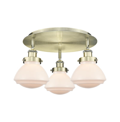 Olean 19-Inch 3-Light Semi-Flush Mount
