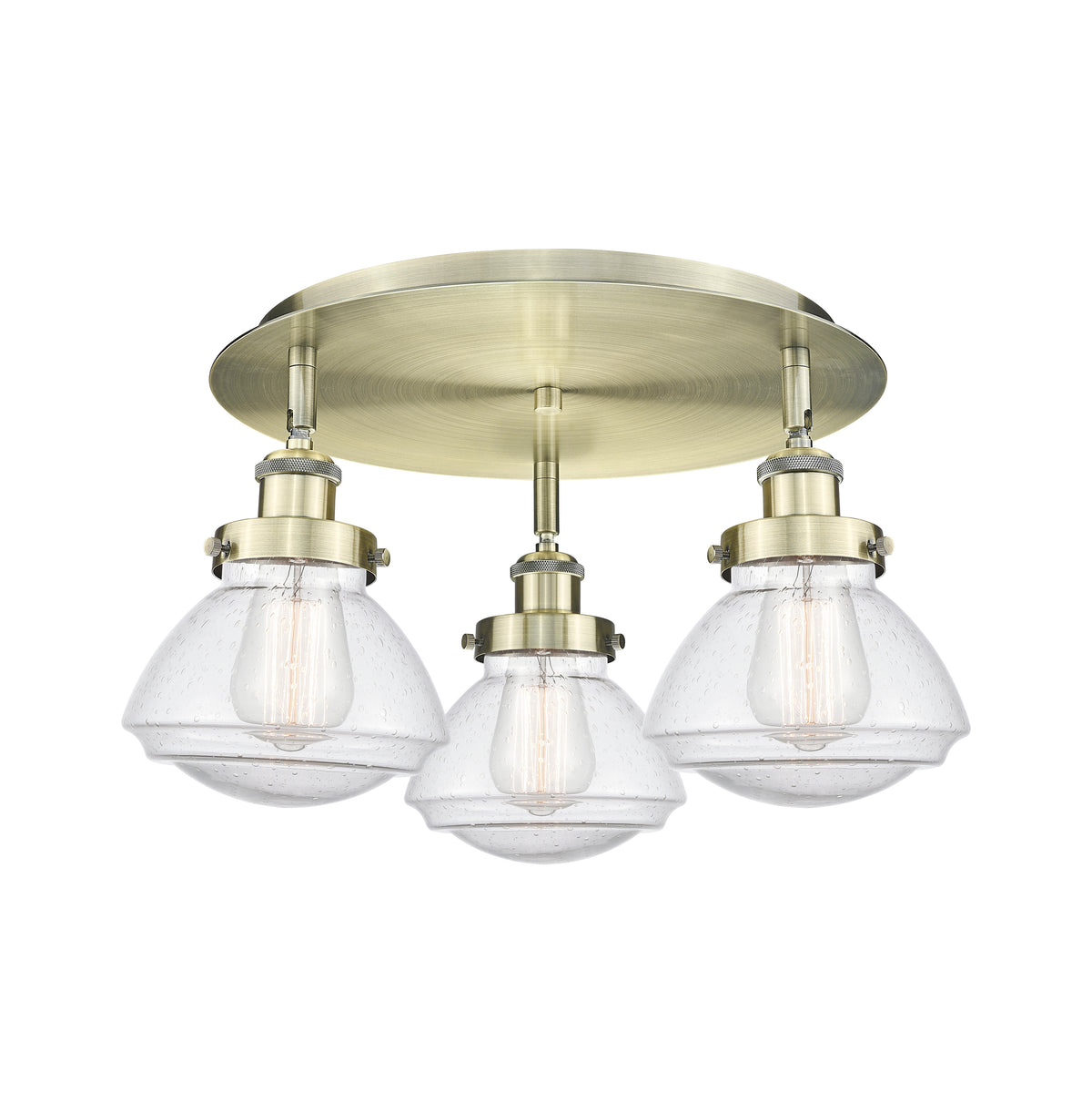 Olean 19-Inch 3-Light Semi-Flush Mount