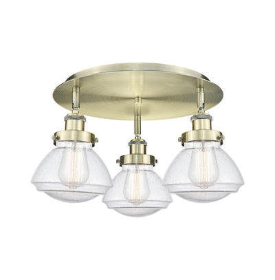 Olean 19-Inch 3-Light Semi-Flush Mount