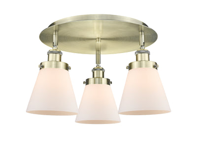 Cone 18-Inch 3-Light Semi-Flush Mount