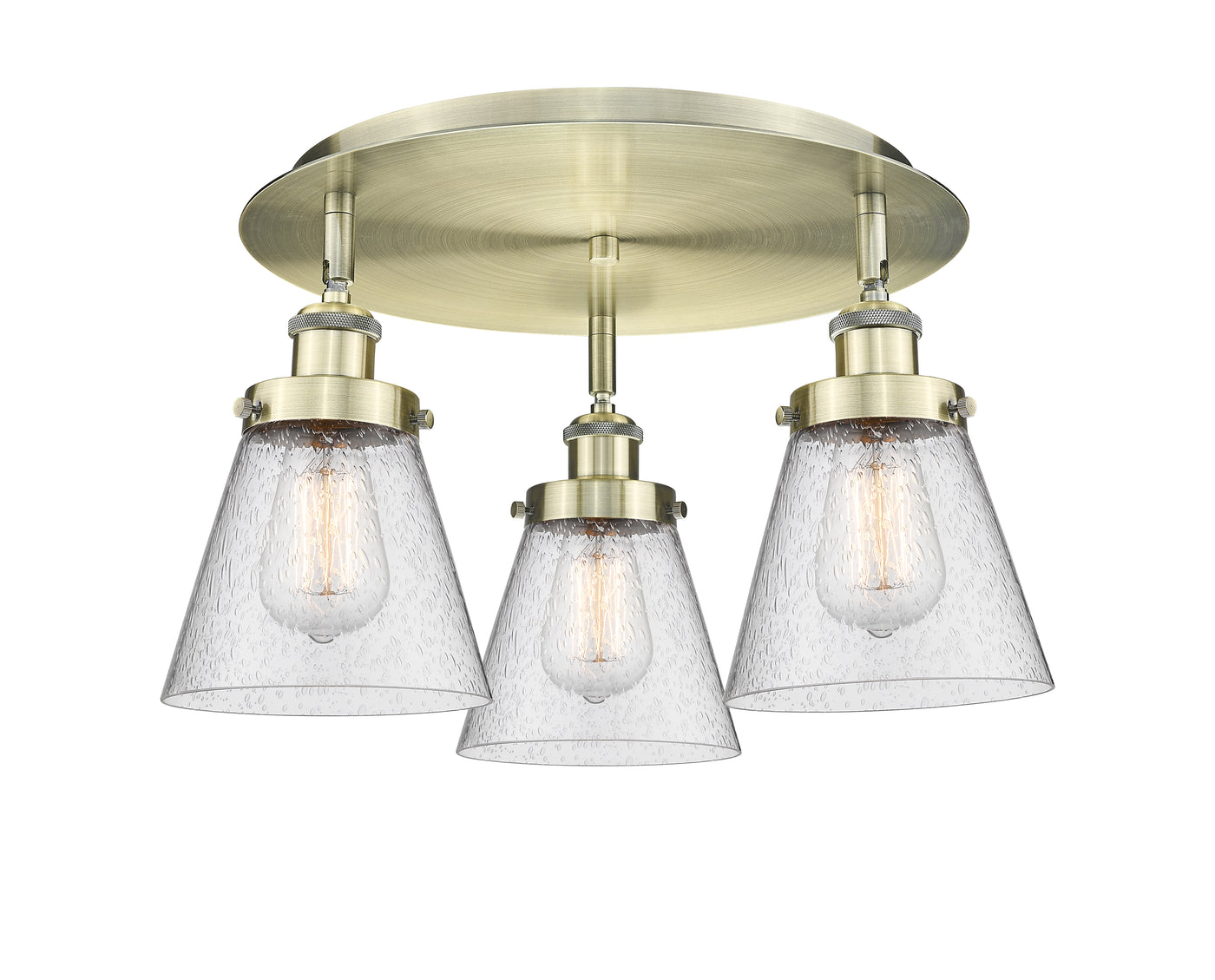 Ballston Semi-Flush Mount Satin Nickel Finish