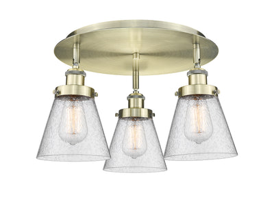 Cone 18-Inch 3-Light Semi-Flush Mount