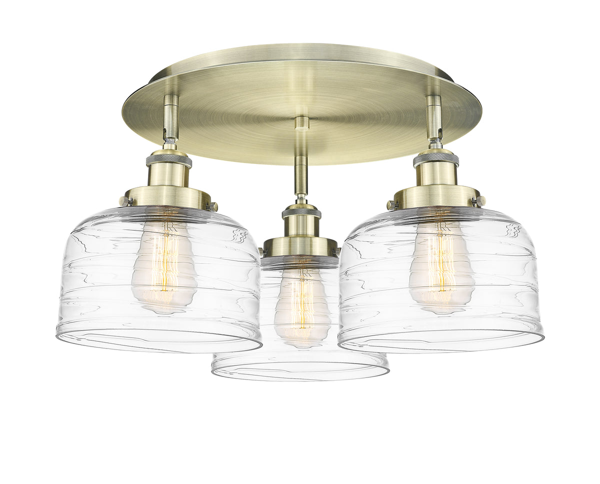 Bell 20-Inch 3-Light Semi-Flush Mount