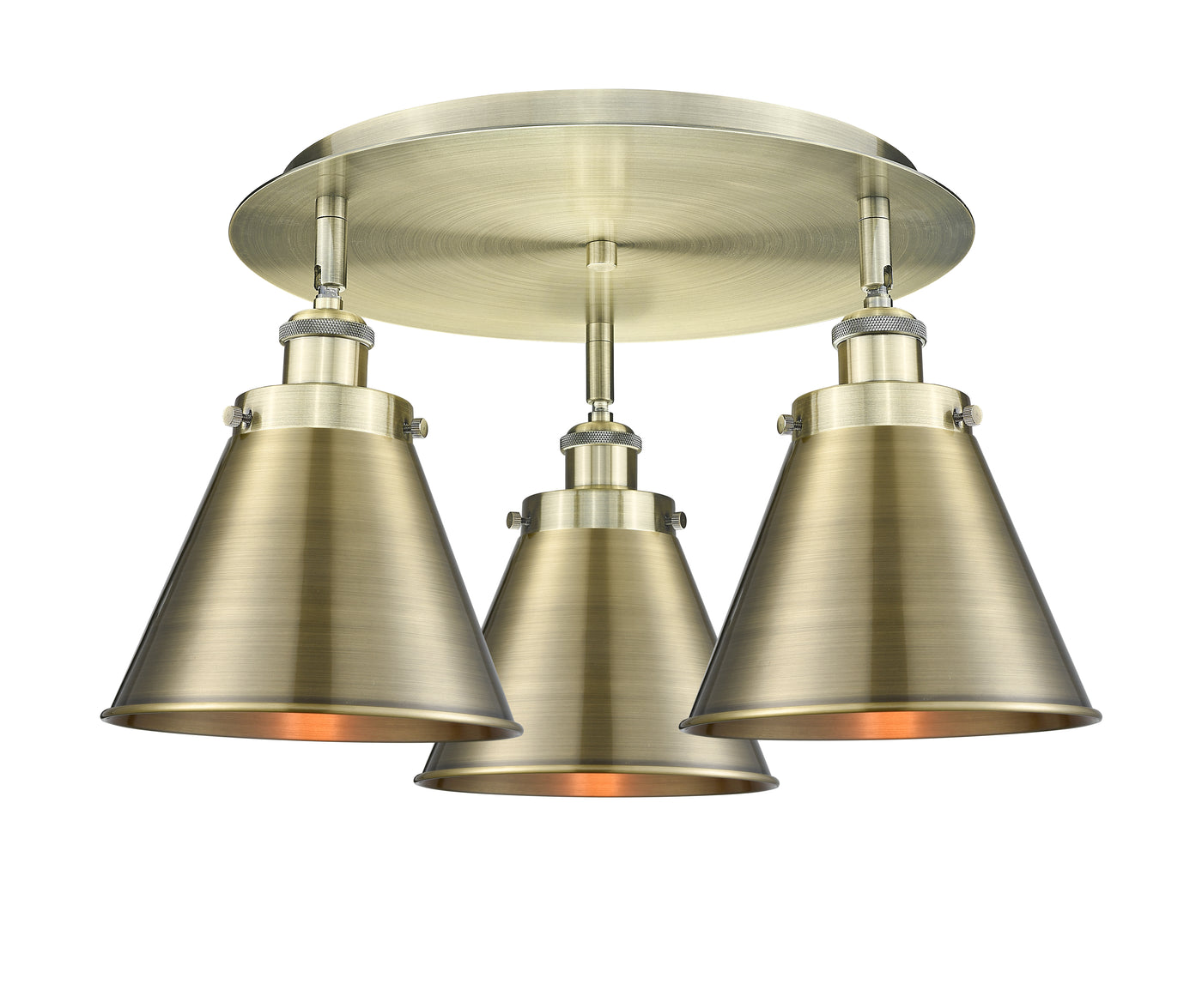 Ballston Semi-Flush Mount Satin Nickel Brass